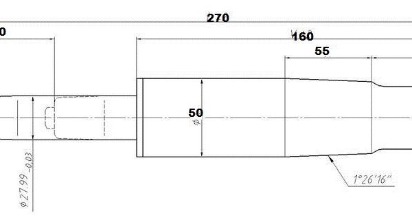 газ-лифт для офисного кресла L60 класс 4 черный