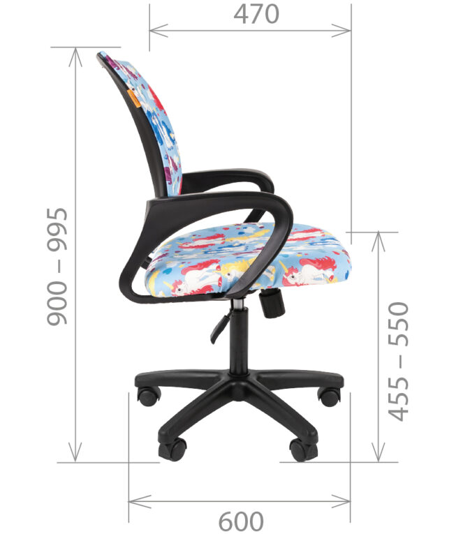 Кресло Chairman KIDS 103 black LT — изображение 4